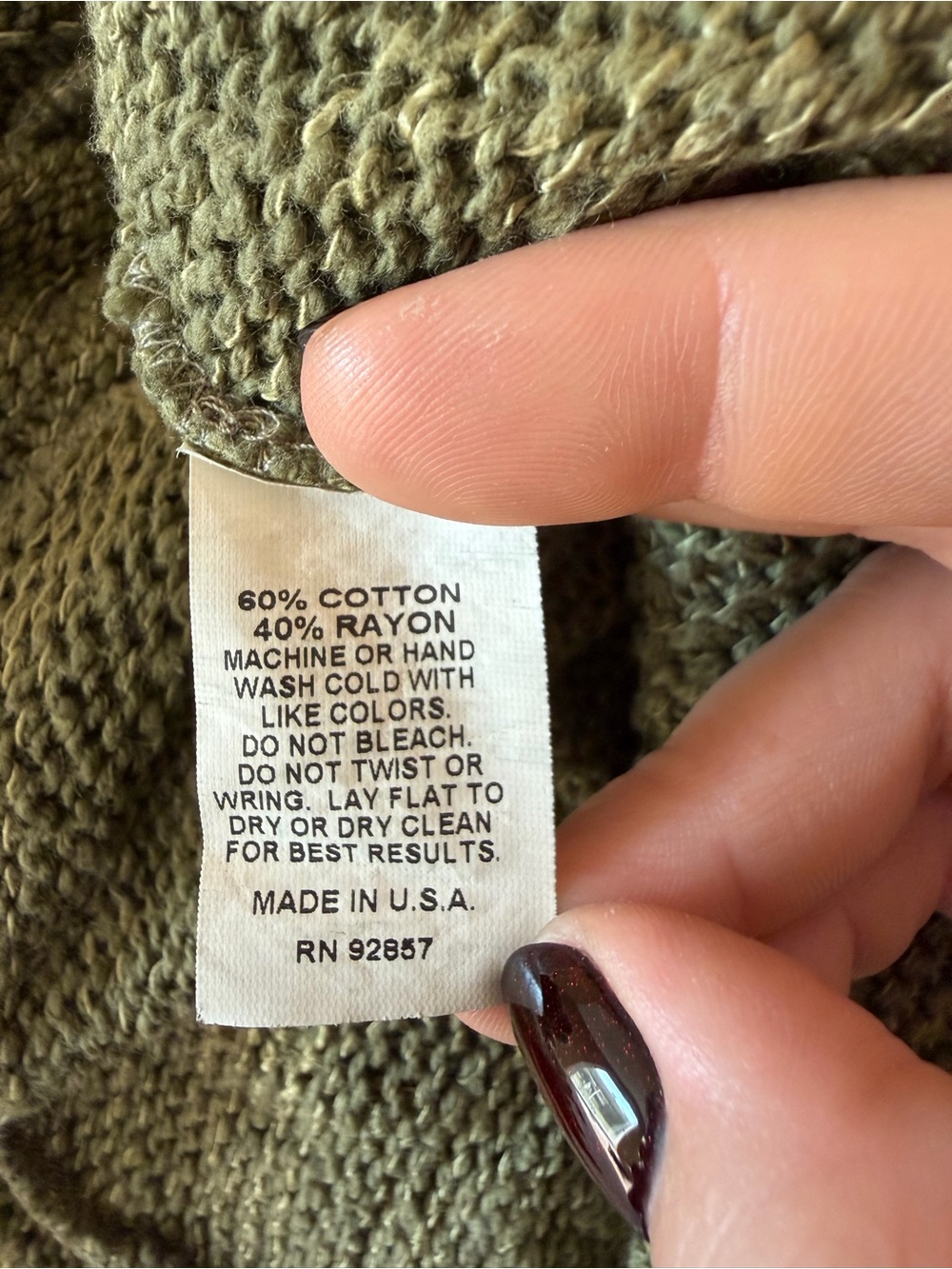 Absolutely Creative Worldwide Green Knit Shawl Collar Open Cardigan Sweater - Picture 4 of 4